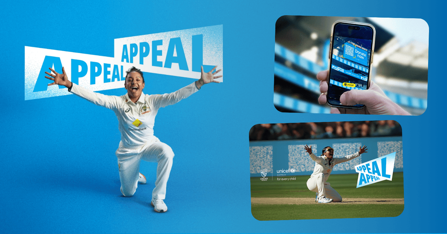 Chiến dịch sáng tạo của UNICEF “The Appeal Appeal”: Mỗi lần cầu thủ gọi trọng tài, mã QR kêu gọi quyên góp sẽ hiện trên các nền tảng truyền thông