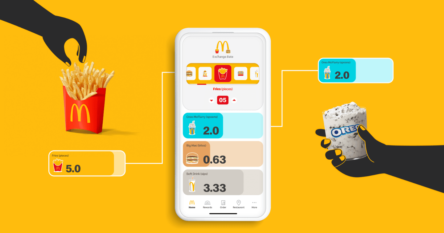McDonald’s Qatar làm mới trải nghiệm chia sẻ đồ ăn cùng bạn bè với tính năng “Tỷ giá đổi món”: 1 miếng gà McNugget quy đổi thành 7 miếng khoai tây chiên 