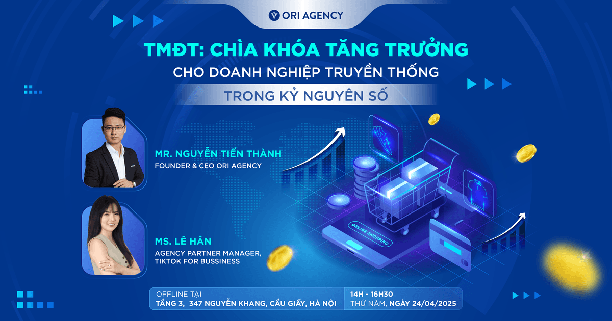 Mời tham dự Workshop “TMĐT - Chìa khoá tăng trưởng cho doanh nghiệp truyền thống trong kỷ nguyên số” 