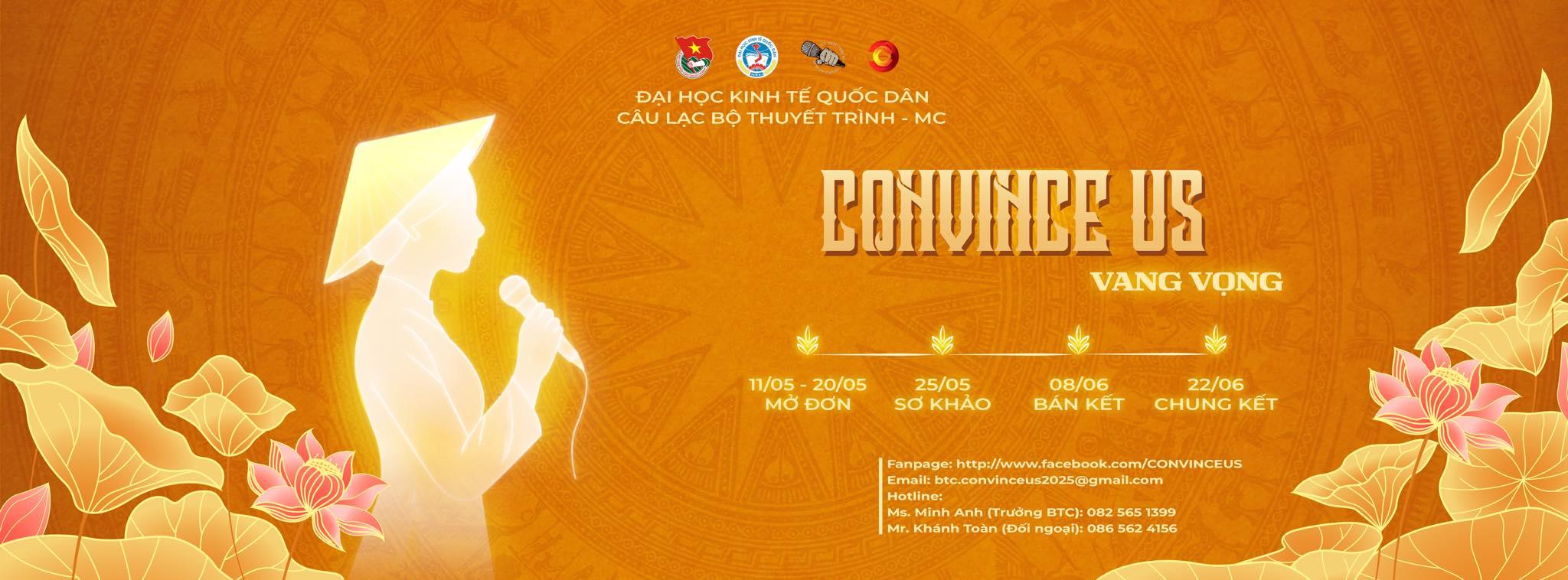 Chính thức mở đơn Cuộc thi hùng biện Convince Us 2025 || Vang Vọng
