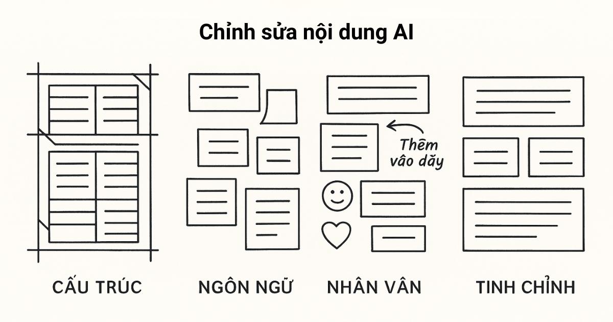 Hướng dẫn và checklist chỉnh sửa nội dung AI chuẩn SEO