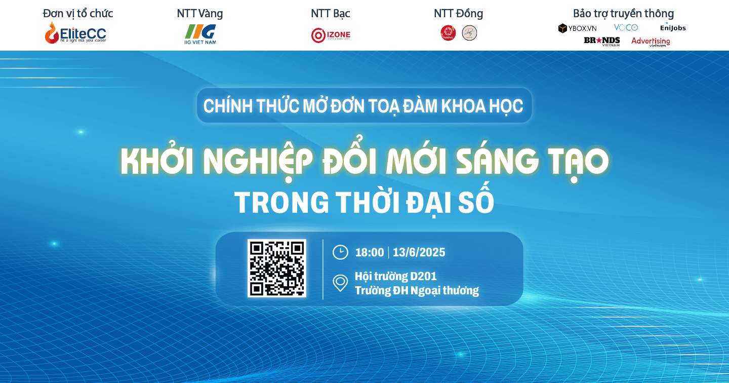 Chính thức mở đơn đăng ký Tọa đàm: Khởi Nghiệp Đổi Mới Sáng Tạo Trong Thời Đại Số