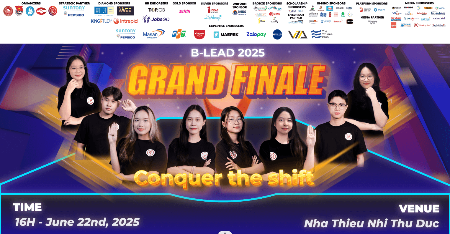 Chính thức mở bán vé đêm chung kết Grand Finale - Conquer The Shift: Chặng cuối rực lửa, nơi những nhà lãnh đạo làm chủ cú hích chuyển mình