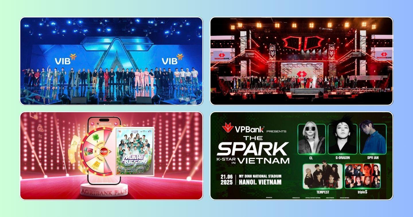 Đằng sau những màn tài trợ concert trăm tỷ: Các ngân hàng kỳ vọng gì từ các đại nhạc hội?