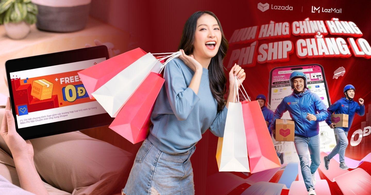 Lazada và Shopee đồng loạt triển khai chính sách miễn phí vận chuyển toàn sàn, biến "Feeship 0 đồng" trở thành tiêu chí mặc định trong trải nghiệm mua sắm