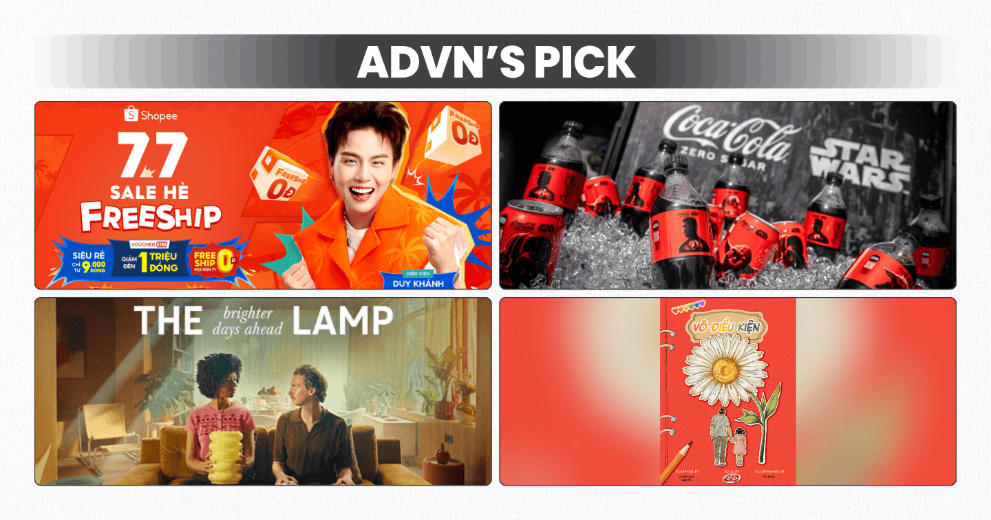 4 chiến dịch nổi bật tuần qua: Shopee ra mắt TVC “Ship siêu nhanh - Sale siêu rẻ” lấy cảm hứng từ giai điệu quen thuộc của phim Squid Game, Coca-Cola ra mắt BST 27 lon và chai phiên bản giới hạn từ vũ trụ Star Wars