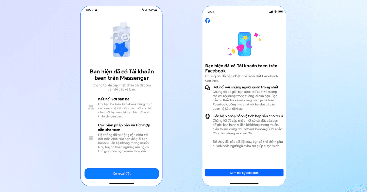Meta ra mắt Teen Account trên Facebook và Messenger, tăng cường bảo vệ người dùng vị thành niên tại Việt Nam