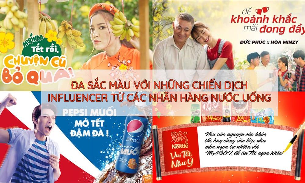 Những chiến dịch influencer đa sắc màu từ các nhãn hàng nước uống