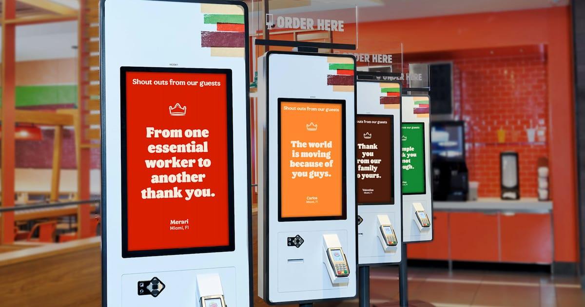 Burger King kêu gọi khách hàng gửi lời cảm ơn đến nhân viên của mình