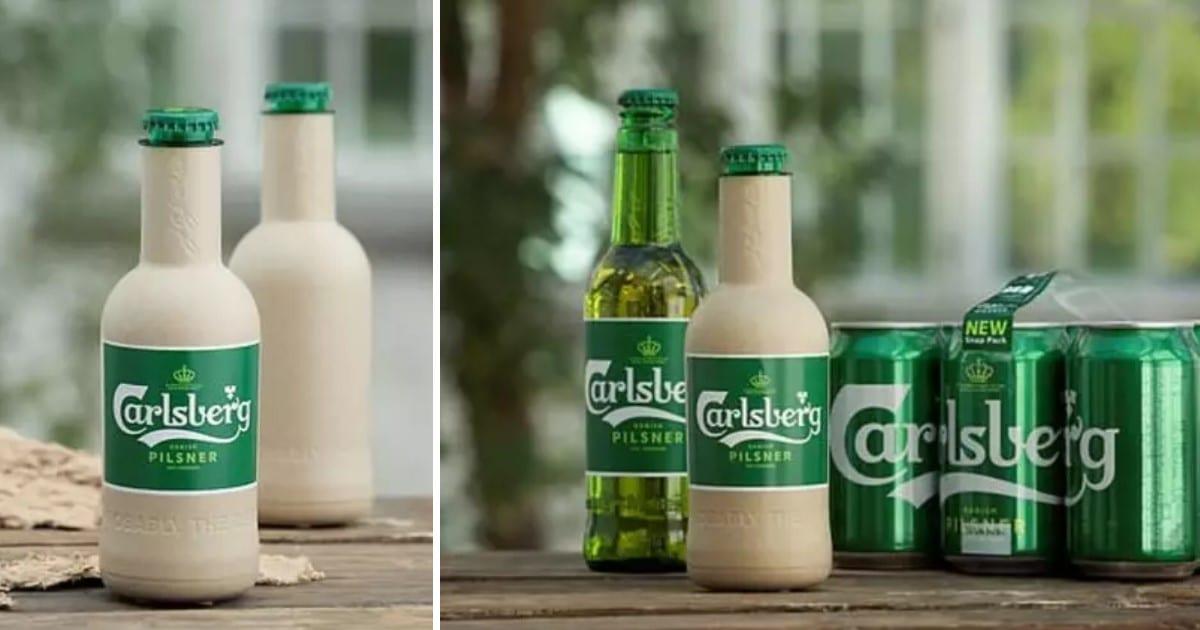 Carlsberg và Coca-Cola sử dụng vỏ chai tự phân hủy từ nguyên liệu thực vật
