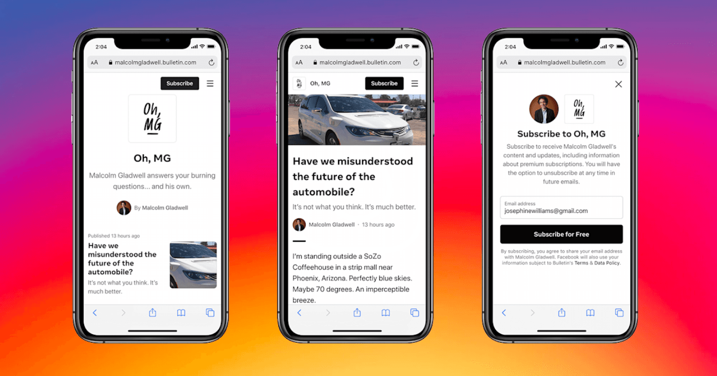 Facebook chính thức ra mắt Bulletin - nền tảng bản tin dành cho các cây viết