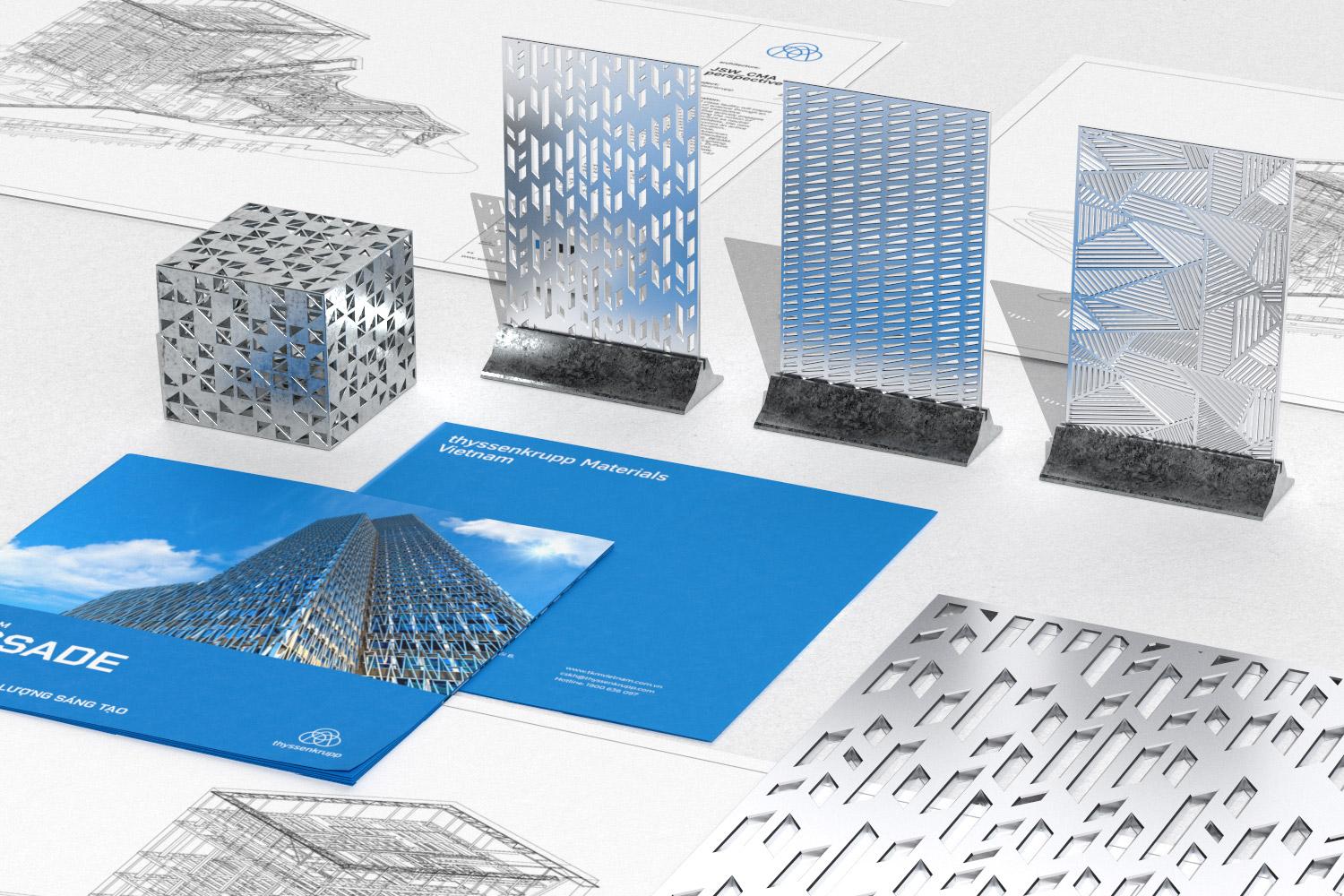xolve branding x thyssenkrupp Materials Vietnam: Fassade - a new line of aluminum sheet