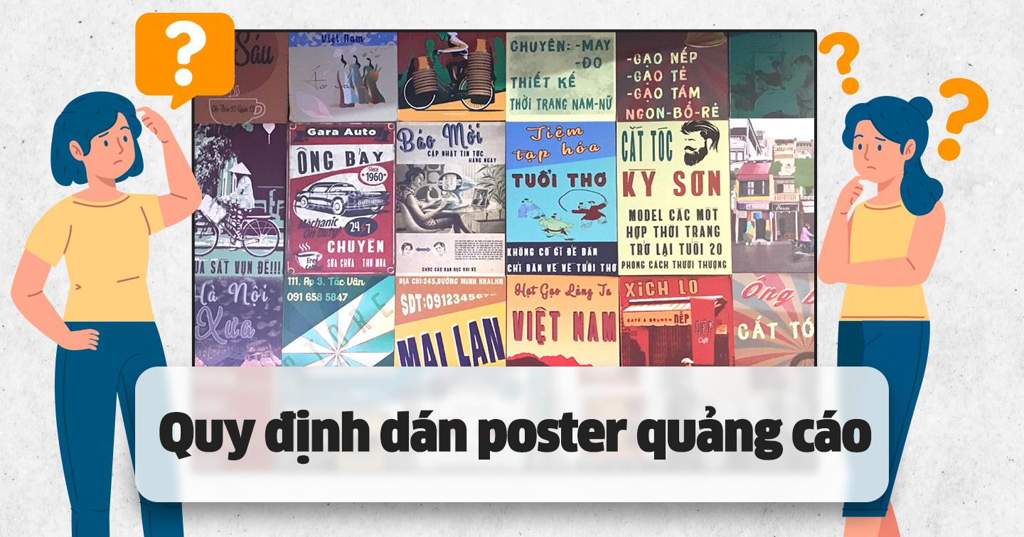 Mức phạt marketer cần biết khi dán poster quảng cáo sai quy định