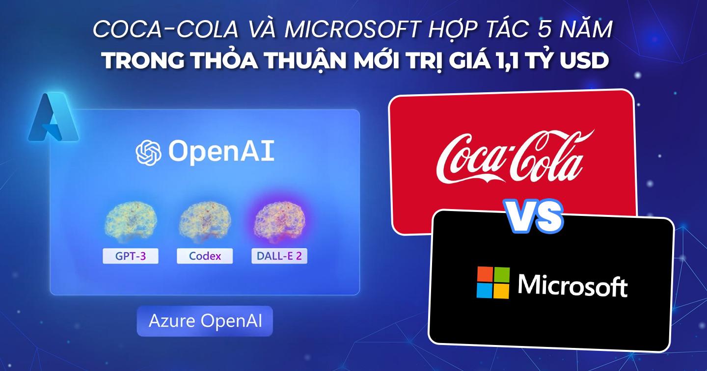 Coca-Cola ký thỏa thuận mới trị giá 1,1 tỷ USD: 5 năm sử dụng dịch vụ điện toán đám mây và trí tuệ nhân tạo của Microsoft