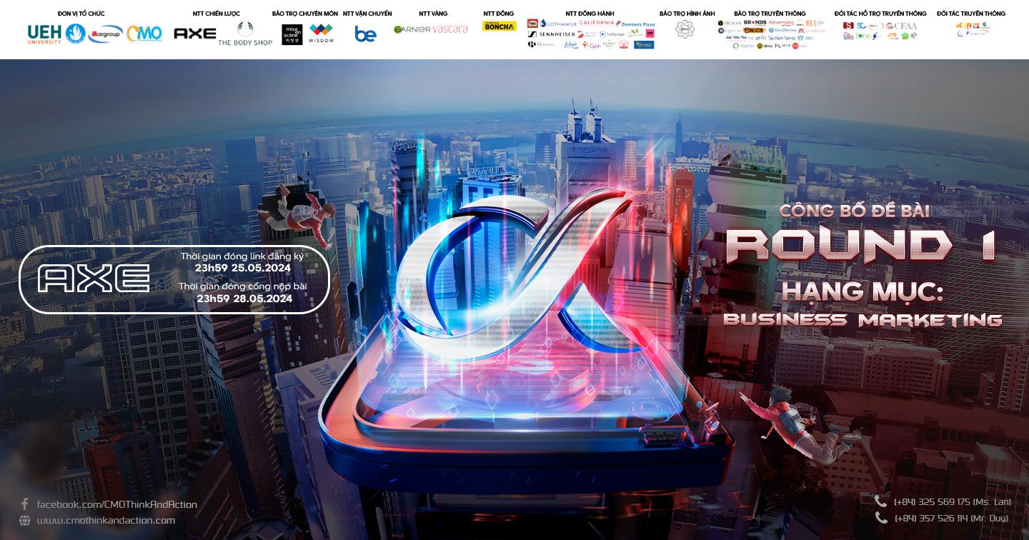 CMO THINK AND ACTION 2024: Chính thức công bố đề thi Vòng 1 - Hạng mục Business Marketing