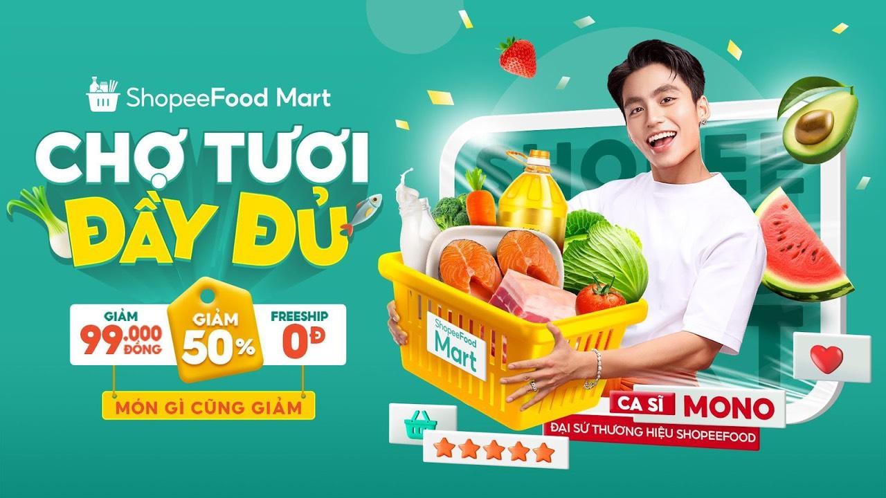 Săn thực phẩm tươi ngon, voucher giảm nửa giá tại ShopeeFood Mart