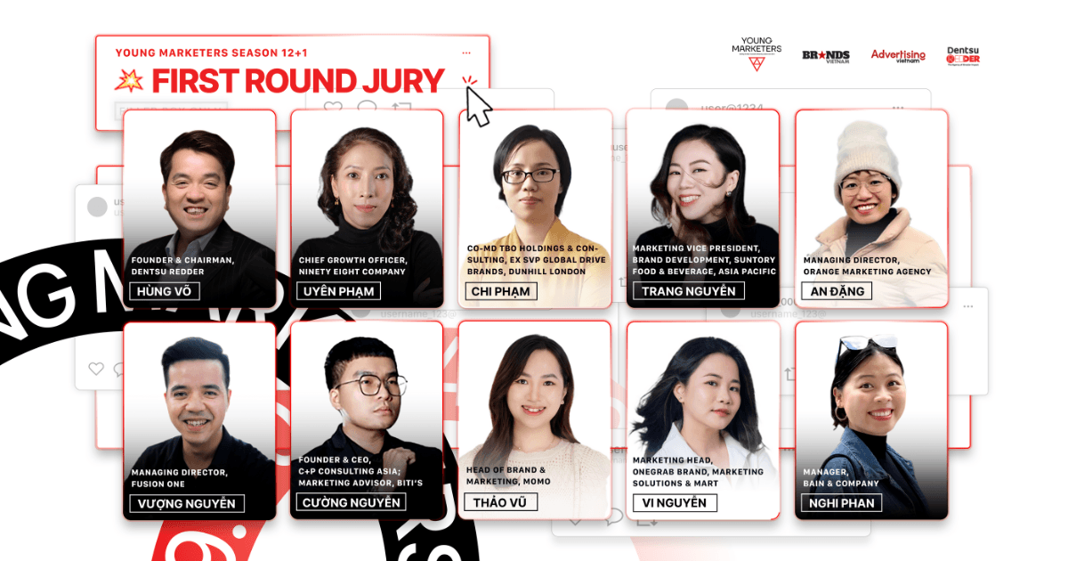 Young Marketers 12+1 công bố danh sách ban giám khảo vòng loại