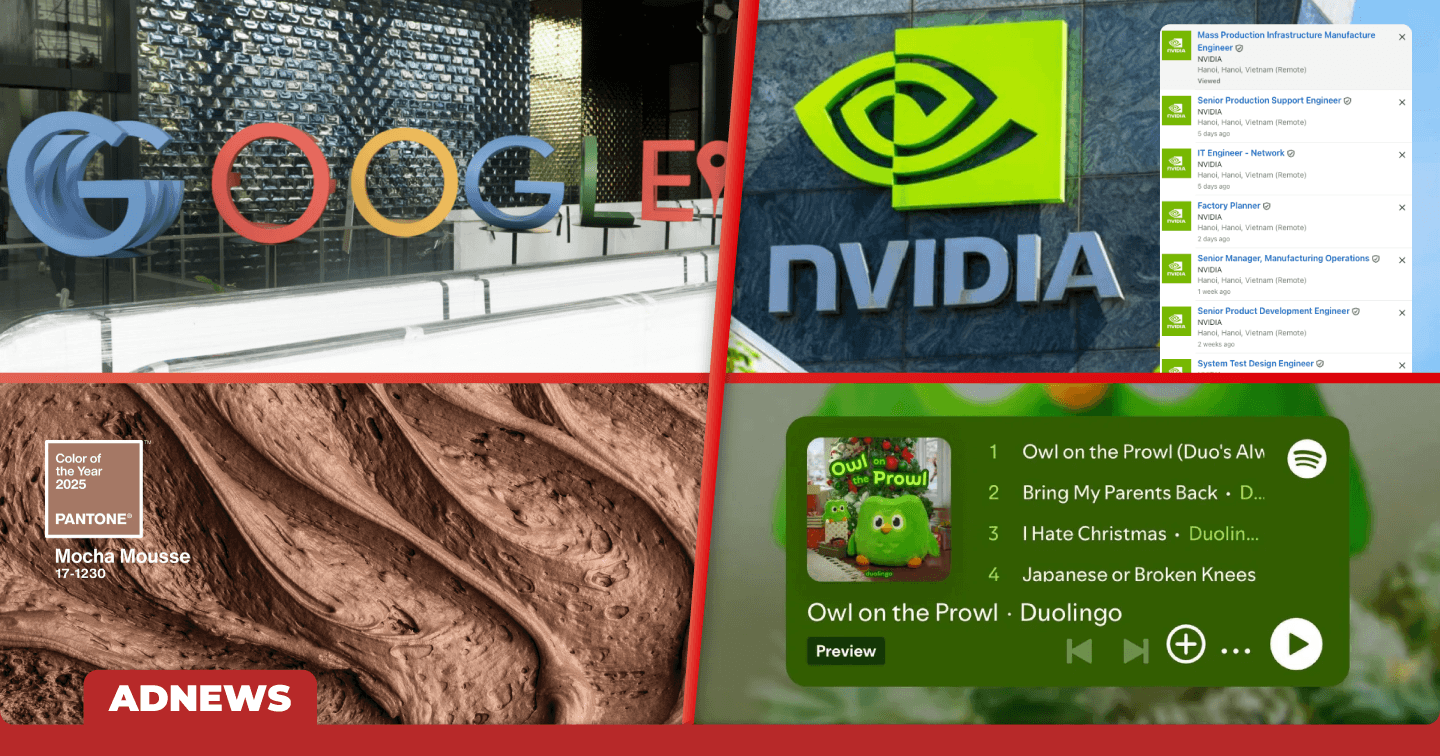 Điểm tin tuần: Pantone công bố sắc nâu Mocha Mousse là Color Of The Year 2025; Nvidia tuyển dụng hàng loạt vị trí cho trung tâm R&D và trung tâm dữ liệu AI tại Việt Nam