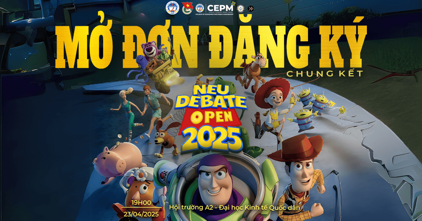 NEU Debate Open 2025 - Mở đơn tham dự đêm Chung kết Giải Tranh biện Mở rộng Đại học Kinh tế Quốc dân 2025