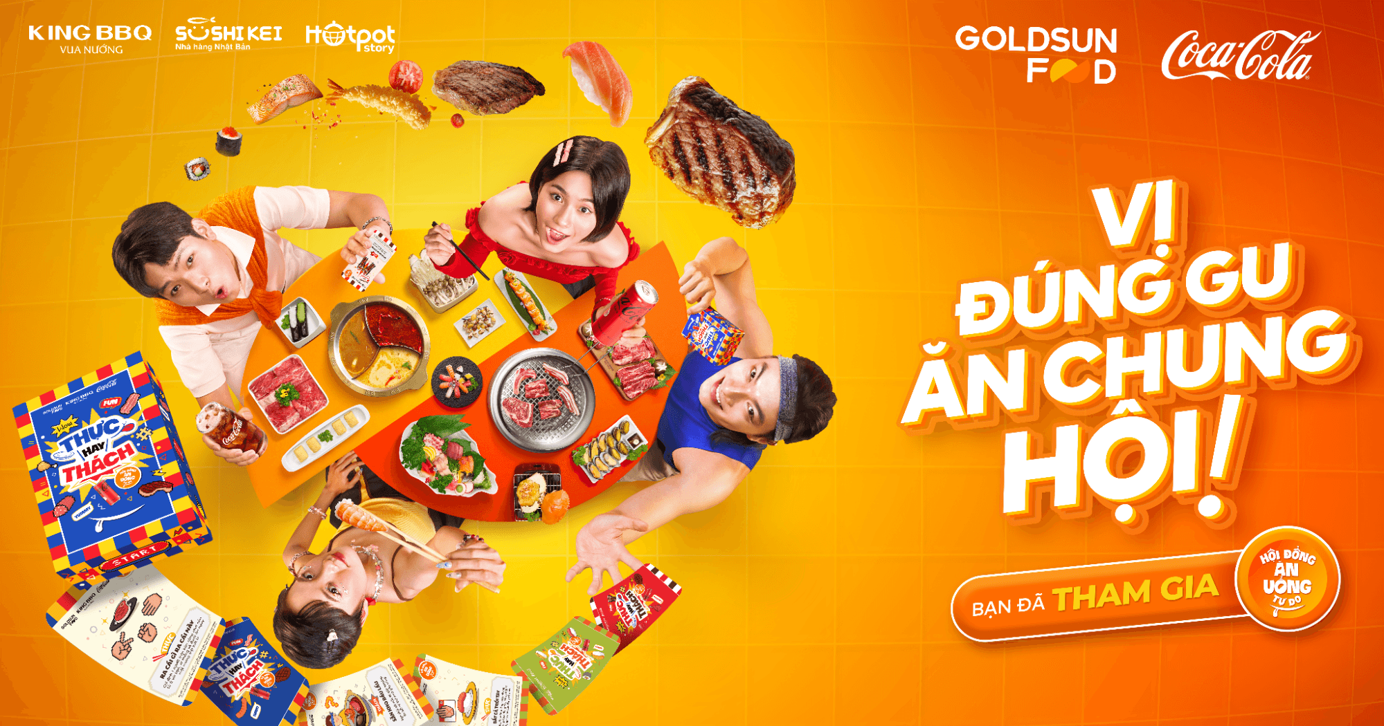 Goldsun Food và Coca-Cola mang “bàn game” lên “bàn tiệc”: Ăn ngon, chơi vui, kết nối đúng điệu